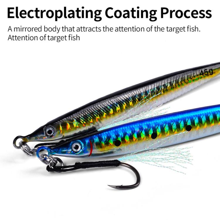 17G PROBEROS LF151 Long-Distance Casting Sinking Lure 3D Fast-Draw Sea Fishing Mackerel Hook(C) by PROBEROS
