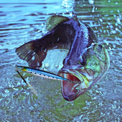 17G PROBEROS LF151 Long-Distance Casting Sinking Lure 3D Fast-Draw Sea Fishing Mackerel Hook(C) by PROBEROS