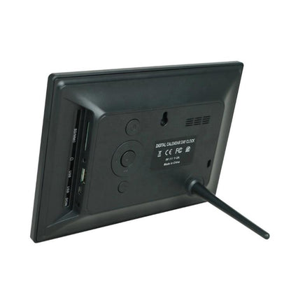 7-inch Digital Frame Calendar Day Clock With 3 Medication Alerts, 5 Custom Alarms, Multi-Language Support UK Plug Black by bashfashion