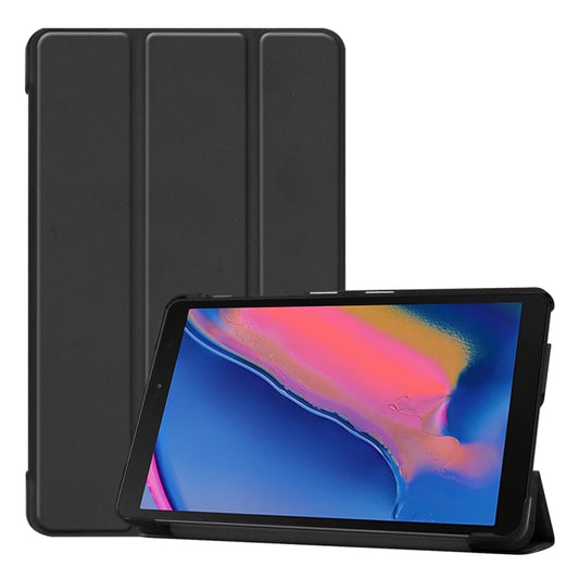 Custer Texture Horizontal Flip Leather Case for Galaxy Tab A 8.0 (2019) P205 / P200, with Three-folding Holder (Black) by bashfashion